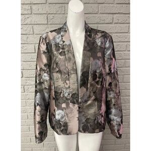Kasper Women Floral Print Jacquard Blazer Size 10